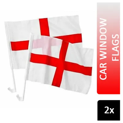 £1.99 • Buy New 2X England Car Flags For Car Window Home Bike Euros 2021 St George Rugby Cup