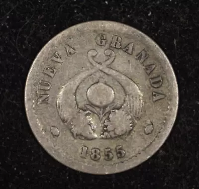 1855 Colombia Silver Decimo • $14.99