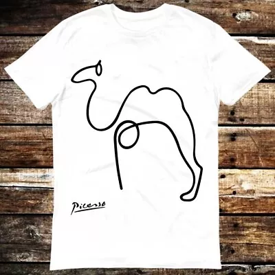Picasso Dali Van Gogh Camel One Line Drawing Art T Shirt 6014 • £6.35
