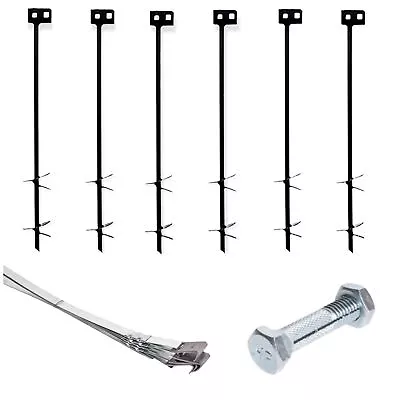 Mobile Home Part Set Of 6 Auger Anchors 8’ Tie Down Strap & Bolts • $179.95