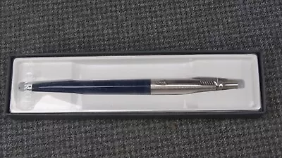 PP1 Vintage Parker Jotter Pen Brushed Stainless Cap W/Blue Barrel • $13