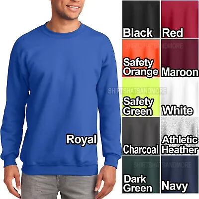 Mens Tall Fleece Crewneck Soft Warm 9oz Sweatshirt LT XLT 2XLT 3XLT 4XLT NEW! • $21.99