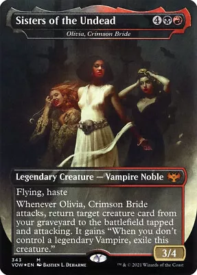 MTG Olivia Crimson Bride Sisters Of The Undead Borderless Dracula Series  - VOW • $9.69