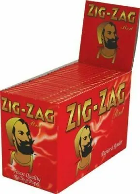 ZIG ZAG RED STANDARD Regular Cigarette Rolling Paper - 1 5 10 25 50 100 • £1.95
