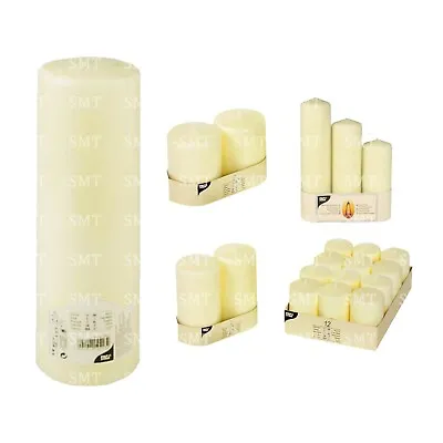 Pillar Candle Unscented Long Burning Hours Ivory Colour Church Candles • £9.99