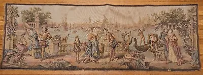 Vintage 1920s/30s Antique Belgium Tapestry Approx 20 X58  Venetian Venice Canals • $50