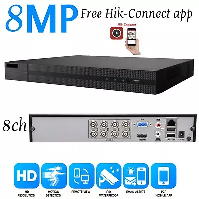 CCTV DVR Recorder 4 8 16 Channel HD 5MP 1080P HDMI VGA Home Security System Kit • £54.83
