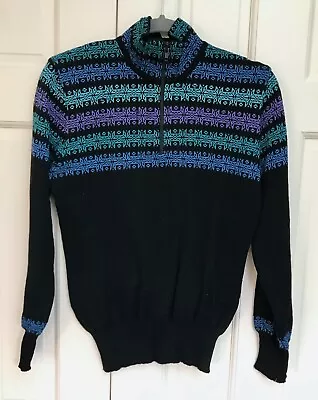 Meister Sweater Ski Wool Womens Zip Size 36 Small XS Medium Pullover VINTAGE • $34.95