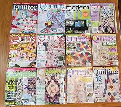 Quilting Magazines Lot Of  12 Patterns Quilt Projects 2014-2015 McCalls BHG Etc • $12.99