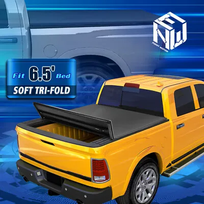 For 99-16 Ford F250 F350 SD 6.5' Bed Vinyl Soft Tri-Fold Tonneau Cover W/Clamps • $193.88