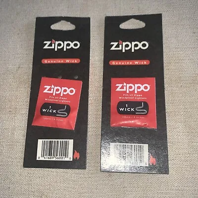 2 Pkgs. NEW Genuine Zippo Replacement Wicks 4” USA • $6