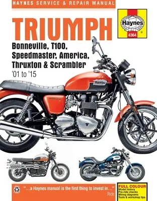 Haynes Service Manual Triumph Bonneville/T100/Speedmaster/America/Thruxton 01-12 • $43.47