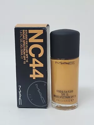 New AUTHENTIC MAC Cosmetics Studio Fix Fluid SPF 15 Foundation NC44 • $29.99