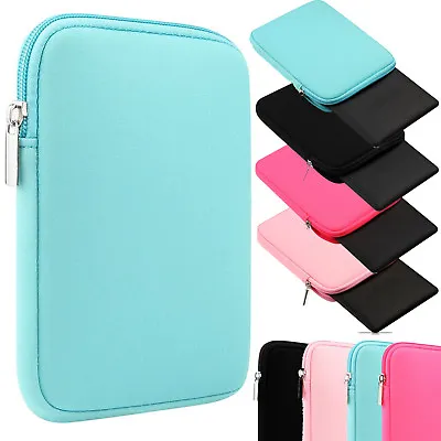 6  Universal Netbook Laptop Neoprene Tablet Sleeve Zip Bag Case Pouch Cover UK • £5.98