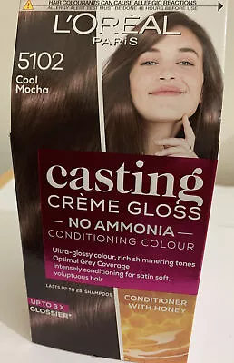 L'Oreal Casting Creme Gloss Semi-Permanent Hair Colour 5102 Cool Mocha • £12