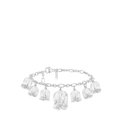 Lalique Crystal Muguet Clear & Silver Bracelet #10629000 Brand Nib Save$$ F/sh • £361.57