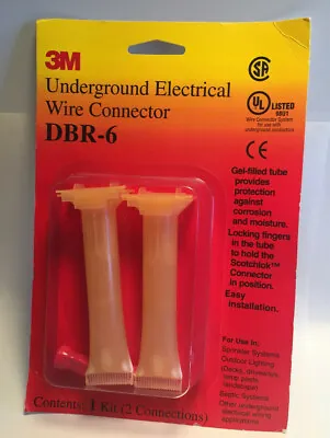 $19 • Buy 3M Underground Electrical Wire Connection Splice Kit  2 Pack DBR-6 600V Maximum