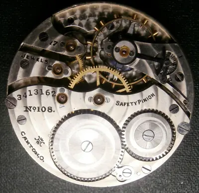 Antique HAMPDEN 16 Size 17 Jewel Grade 108 Pocket Watch Movement 16s 17j Parts • $34.95