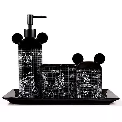 Disney 4 Piece Bathroom Set Accessories | Disney Mickey Mouse Home Decoration... • $66.21