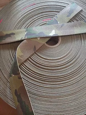 5 Yd Military Nylon 1.5  Webbing Belt Strap Strapping Mil-Spec 2 Side Camouflage • $9.99