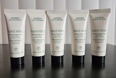 Aveda Hand Relief Moisturizing Creme -Shampure Aroma~ .85oz / 25ml  ~  Lot Of 5 • $25.99