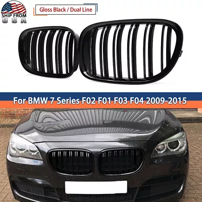 Gloss Black Front Kidney Grill For BMW F01 F02 7 Series 740i 750li 760li 2009-15 • $36.99