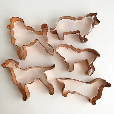 5 VTG Martha Stewart By Mail Copper Dog Cookie Cutters 1st Series Poodle Collie • $68