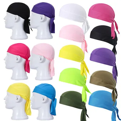 Doo Do Rag Skull Cap Helmet Liner Biker Head Wrap Headband Bandana For Men Women • $11.99