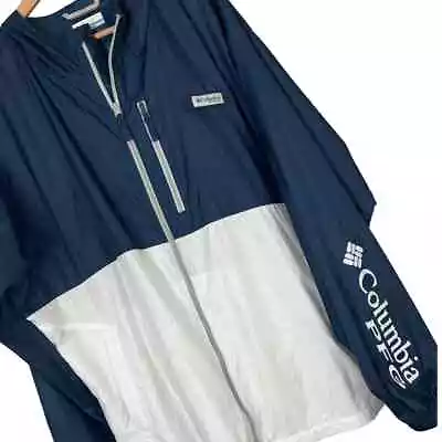 COLUMBIA PFG Men's XL Morning View Omni Shade UPF Fishing Hooded Full Zip Jacket • $25.49