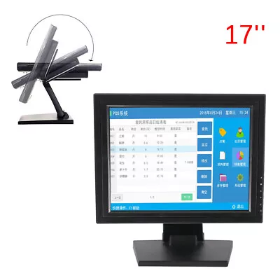 17 Inch 1280x1024 Portable LED Touch Screen VGA Monitor LCD Display For POS/ PC • $118.75