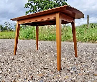 Vintage Wood Danish Inspired Coffee Table - Atomic Sputnik Mid-Century Modern • £69.99