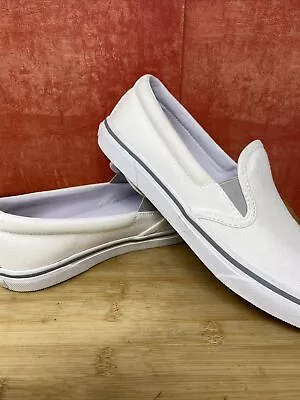 Eddie Bauer Women’s  White Slip On (Size 9) Oxford Sneakers VERY CLEAN • $25