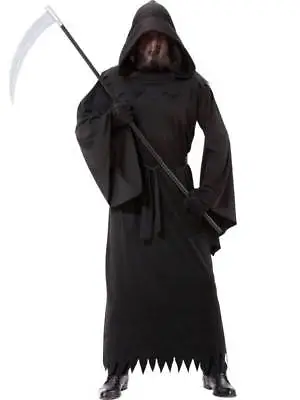 Adult Grim Reaper Phantom Of Darkness Costume Mens Halloween Horror Robe Outfit • £23.99