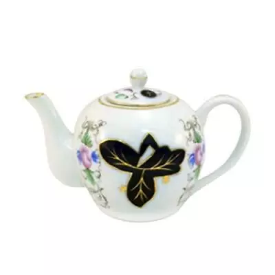 Royalty Porcelain White Teapot With Floral Design 'Vineyard' Coffee Pot 32 Oz • $54.99