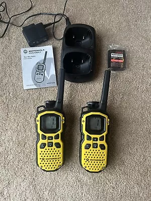 Motorola Talkabout MS350R Waterproof Two Way Radios Rechargable W/Charger • $59