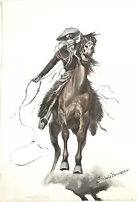 Vintage 1905 Remington Cowboy Print 9x13  Does Have Some Creases. • $15.95