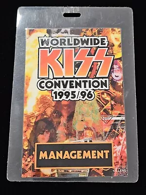 Vintage Kiss Convention  Backstage Pass Personaly Used Michael Chugg Laminate • $30