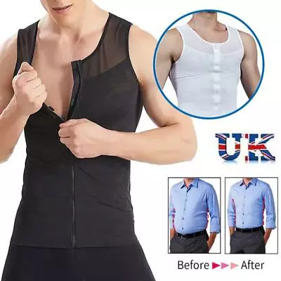 Best Waist Trainer SLIMMING COMPRESSION GIRDLE VEST MALE CORSET UNDERWEAR SHIRT • £18.99