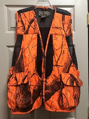 $20 • Buy Game Winner Mens Hunting Shooting Vest Realtree Hardwood Blaze Orange Sz 3XL/4XL