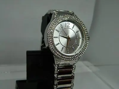 £19.95 • Buy LBS Women's Silver Finish Stone Set Chunky  Bracelet Fashion Watch Unbranded