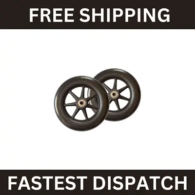 Walker 6 In. Replacement Wheels Smooth Rolling High Quality Rubber Set Of 2 • $17.22