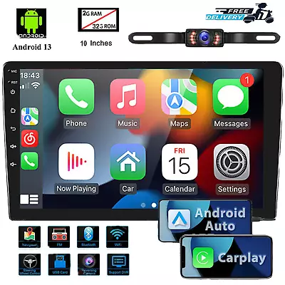 Android 13 Car Stereo GPS Navigation Radio Double 2 Din WIFI 10.1 Inch W/ Camera • $83.99