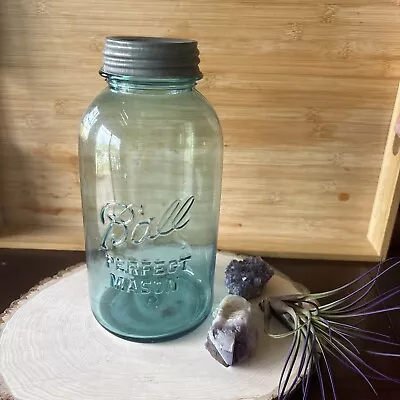 Vintage Half Gallon Ball Perfect Mason Canning Jar #6 With Zinc Lid • $21