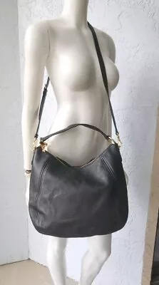 Michael Kors Fulton Black Leather Large Shoulder Tote Bag Removable Strap • $65