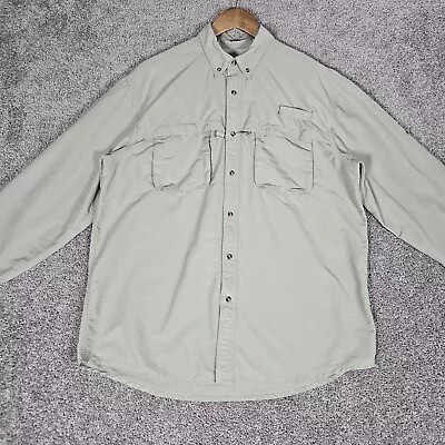 LL Bean Shirt Men's Large Green Tropicwear Fishing UPF 50 Outdoors  • $24.88