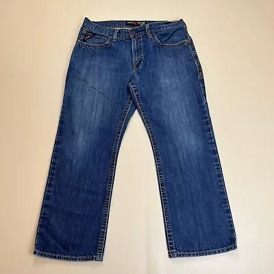 Ariat Jeans Mens 36x30(37x29) Blue Denim M4 Boot Low Rise Flame Resistant FR • $37.50