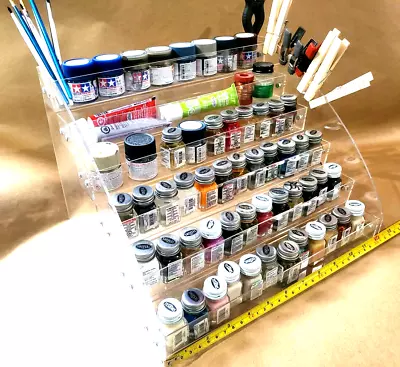 ENAMEL / ACRYLIC PAINT RACK - 6 TIER For Testors Small Tamiya Nail Polish Etc • $26