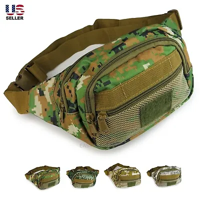 Tactical Fanny Pack Military Waist Bag Hip Belt Bumbag Utility Camouflage Sport • $10.95