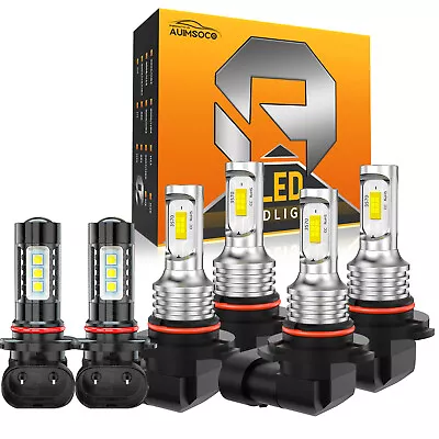 For GMC Sierra 1500 2500HD 3500 2003-2005 2006 LED Headlight Fog Light Bulbs Kit • $39.99