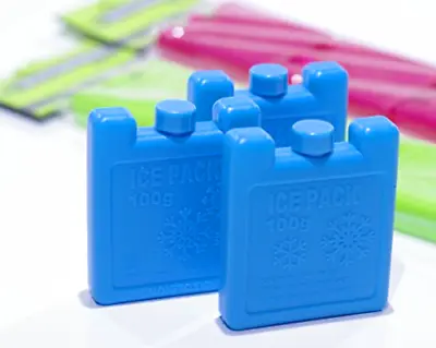 £2.84 • Buy 3 Mini Freezer Ice Blocks Reusable Pack Kids School Lunch Box Travel Picnic